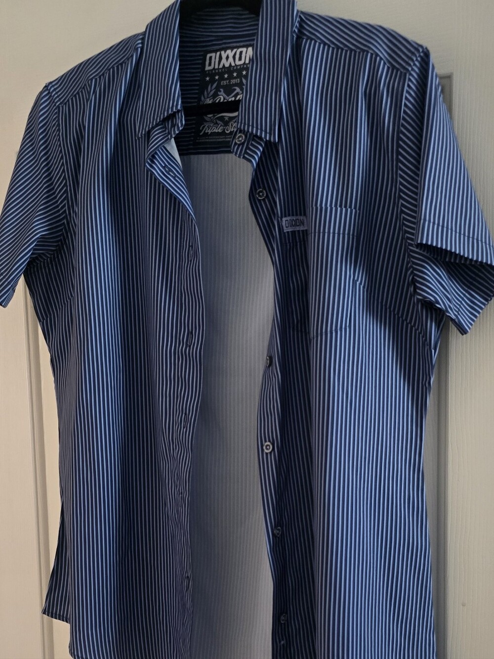 Dixxon The Benny Blue Striped Short-Sleeve Shirt